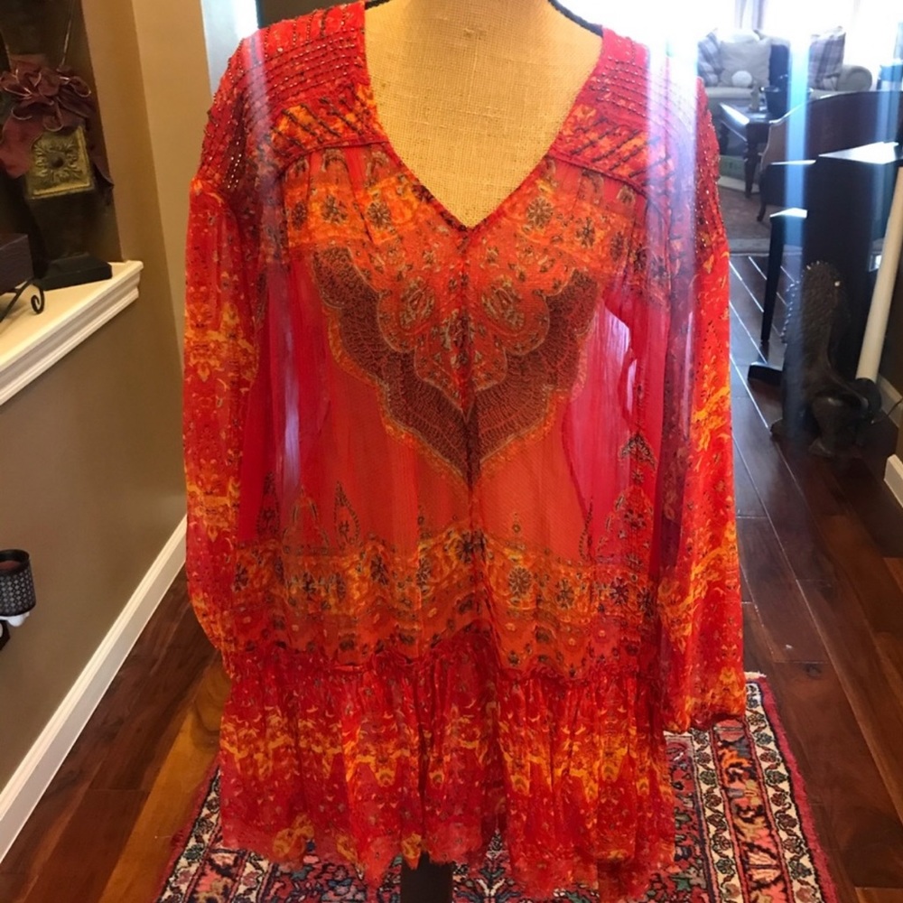 Free People Beaded Top